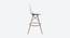 Ethlyn Barstool (White, Leatherette & Solid Wooden Finish) by Urban Ladder - Cross View Design 1 - 412641