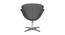 Brown Lounge Chair (Dark Grey, Leatherette Finish) by Urban Ladder - Design 1 Side View - 412653