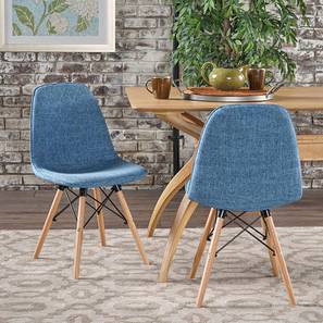 Wing Chair Design Garey Lounge Chair (Blue, Fabric Finish)