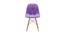Gerardine Dining Chair (Purple, Velvet Finish) by Urban Ladder - Front View Design 1 - 412711