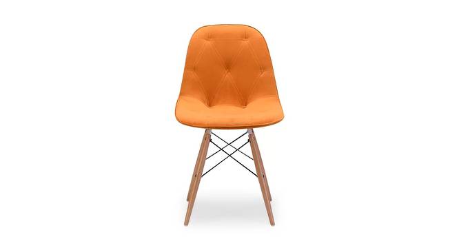 Gerardine Dining Chair (Orange, Velvet Finish) by Urban Ladder - Front View Design 1 - 412712