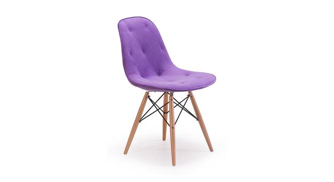 Gerardine Dining Chair (Purple, Velvet Finish) by Urban Ladder - Cross View Design 1 - 412727