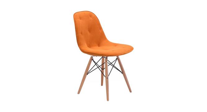 Gerardine Dining Chair (Orange, Velvet Finish) by Urban Ladder - Cross View Design 1 - 412728