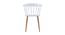 Ewing Dining Chair (White, Plastic & Brown Wooden Finish) by Urban Ladder - Rear View Design 1 - 412763