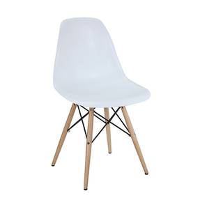 Plastic Dining Chairs Design Kinfer Plastic Dining Chair set of 1 in Plastic & Wooden Finish
