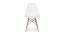Kingern Dining Chair (White, Plastic & Wooden Finish) by Urban Ladder - Front View Design 1 - 412875