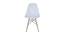 Kinfer Dining Chair (White, Plastic & Wooden Finish) by Urban Ladder - Front View Design 1 - 412876