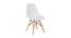 Kinfer Dining Chair (White, Plastic & Wooden Finish) by Urban Ladder - Cross View Design 1 - 412890