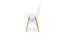 Kingern Dining Chair (White, Plastic & Wooden Finish) by Urban Ladder - Rear View Design 1 - 412917