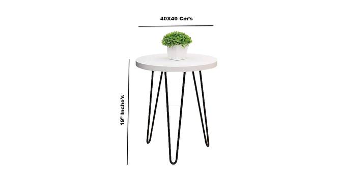 Kelvan Side Table (White, Matte Finish) by Urban Ladder - Design 1 Dimension - 412932