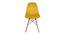 Mylene Dining Chair (Yellow, Velvet Finish) by Urban Ladder - Front View Design 1 - 412964