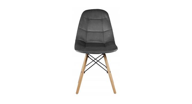 Mylene Dining Chair (Dark Grey, Velvet Finish) by Urban Ladder - Front View Design 1 - 412967