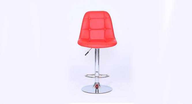 Lindall Barstool (Red, Metal & Leatherette Finish) by Urban Ladder - Front View Design 1 - 412975