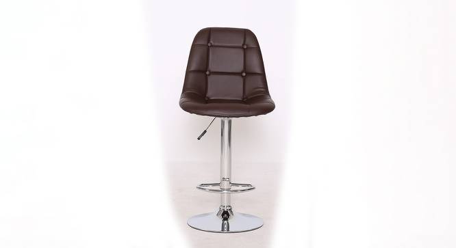 Lindall Barstool (Brown, Metal & Leatherette Finish) by Urban Ladder - Front View Design 1 - 412976