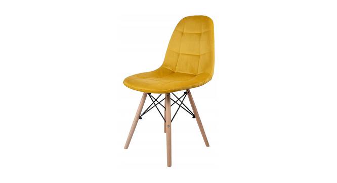 Mylene Dining Chair (Yellow, Velvet Finish) by Urban Ladder - Cross View Design 1 - 412980