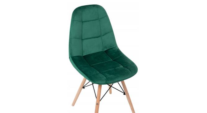 Mylene Dining Chair (Dark Green, Velvet Finish) by Urban Ladder - Cross View Design 1 - 412982