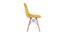 Mylene Dining Chair (Yellow, Velvet Finish) by Urban Ladder - Design 1 Side View - 412996