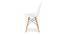 Kingman Dining Chair (White, Plastic & Wooden Finish) by Urban Ladder - Design 1 Side View - 413001