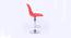 Lindall Barstool (Red, Metal & Leatherette Finish) by Urban Ladder - Design 1 Side View - 413007