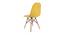 Mylene Dining Chair (Yellow, Velvet Finish) by Urban Ladder - Rear View Design 1 - 413012