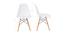 Kingman Dining Chair (White, Plastic & Wooden Finish) by Urban Ladder - Rear View Design 1 - 413017