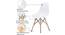 Kingman Dining Chair (White, Plastic & Wooden Finish) by Urban Ladder - Design 1 Close View - 413029