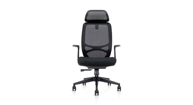Ransome Office Chair (Black) by Urban Ladder - Front View Design 1 - 413065