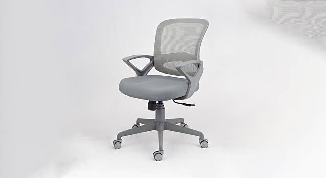 Shirleen Office Chair (Grey) by Urban Ladder - Front View Design 1 - 413067