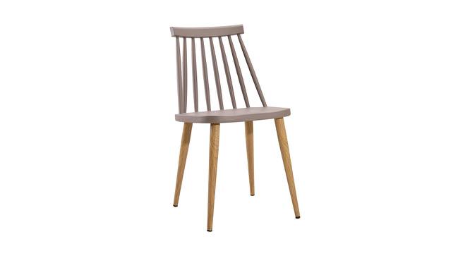 Snowden Dining Chair (Grey, Plastic & Brown Wooden Finish) by Urban Ladder - Cross View Design 1 - 413089