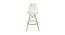 Nicco Barstool (White, Plastic & Solid Wooden Finish Finish) by Urban Ladder - Cross View Design 1 - 413093
