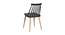 Snowden Dining Chair (Black, Plastic & Brown Wooden Finish) by Urban Ladder - Design 1 Side View - 413105