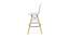 Nicco Barstool (White, Plastic & Solid Wooden Finish Finish) by Urban Ladder - Design 1 Side View - 413108