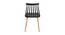 Snowden Dining Chair (Black, Plastic & Brown Wooden Finish) by Urban Ladder - Rear View Design 1 - 413116