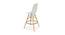 Nicco Barstool (White, Plastic & Solid Wooden Finish Finish) by Urban Ladder - Rear View Design 1 - 413118