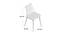 Snowden Dining Chair (Black, Plastic & Brown Wooden Finish) by Urban Ladder - Design 1 Dimension - 413139