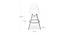 Nicco Barstool (White, Plastic & Solid Wooden Finish Finish) by Urban Ladder - Design 1 Dimension - 413143