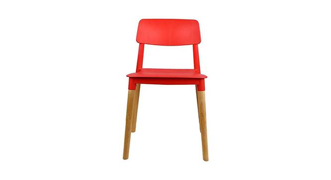 Tildon Dining Chair (Red, Plastic Finish) by Urban Ladder - Front View Design 1 - 413174