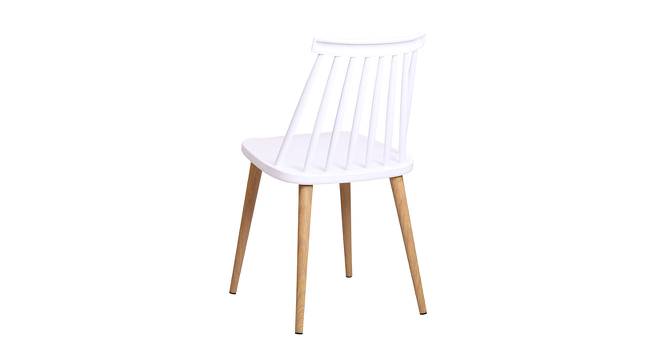 Snowden Dining Chair (White, Plastic & Brown Wooden Finish) by Urban Ladder - Cross View Design 1 - 413186