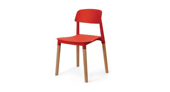 Tildon Dining Chair (Red, Plastic Finish) by Urban Ladder - Cross View Design 1 - 413189