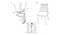 Snowden Dining Chair (White, Plastic & Brown Wooden Finish) by Urban Ladder - Design 1 Side View - 413201