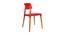 Tildon Dining Chair (Red, Plastic Finish) by Urban Ladder - Design 1 Side View - 413202