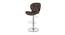 Tammy Barstool (Brown, Metal & Leatherette Finish) by Urban Ladder - Design 1 Side View - 413203