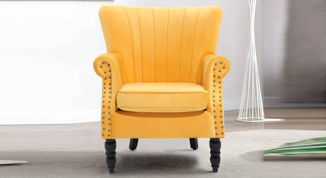 Fantasia Lounge Chair (Yellow, Texture Finish) by Urban Ladder - Front View Design 1 - 413251
