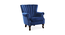 Diana Lounge Chair (Navy Blue, Texture Finish) by Urban Ladder - Cross View Design 1 - 413280