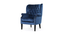 Dolph Lounge Chair (Navy Blue, Texture Finish) by Urban Ladder - Cross View Design 1 - 413286