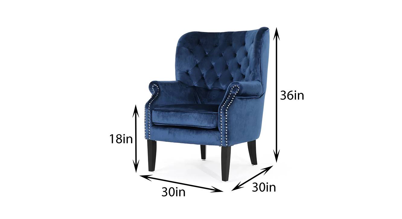 Dolph lounge chair navy blue 6