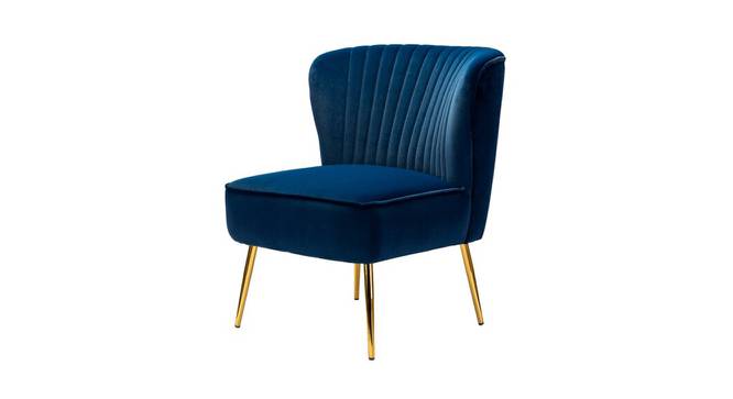 Garbo Lounge Chair (Navy Blue, Texture Finish) by Urban Ladder - Front View Design 1 - 413347
