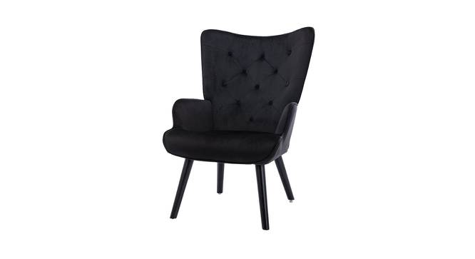 Gwen Lounge Chair (Black, Texture Finish) by Urban Ladder - Cross View Design 1 - 413370