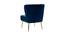 Garbo Lounge Chair (Navy Blue, Texture Finish) by Urban Ladder - Design 1 Side View - 413373