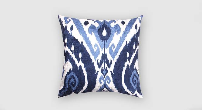 Beauty Cushion Cover (Blue, 30 x 30 cm  (12" X 12") Cushion Size) by Urban Ladder - Front View Design 1 - 413419